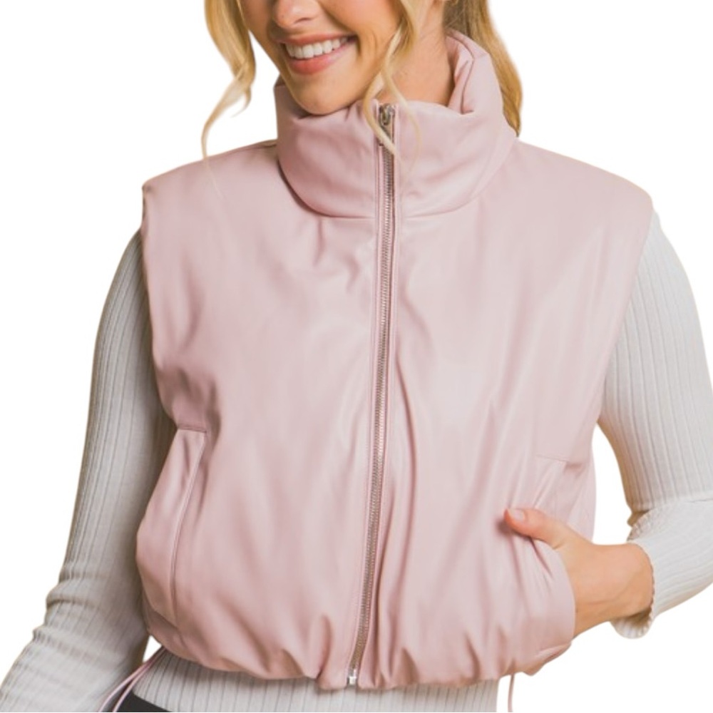Women's Pink Puffer Vest